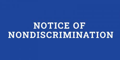Notice of Nondiscrimination Graphic