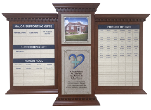 Photo of donation board at Culbertson Memorial Hospital