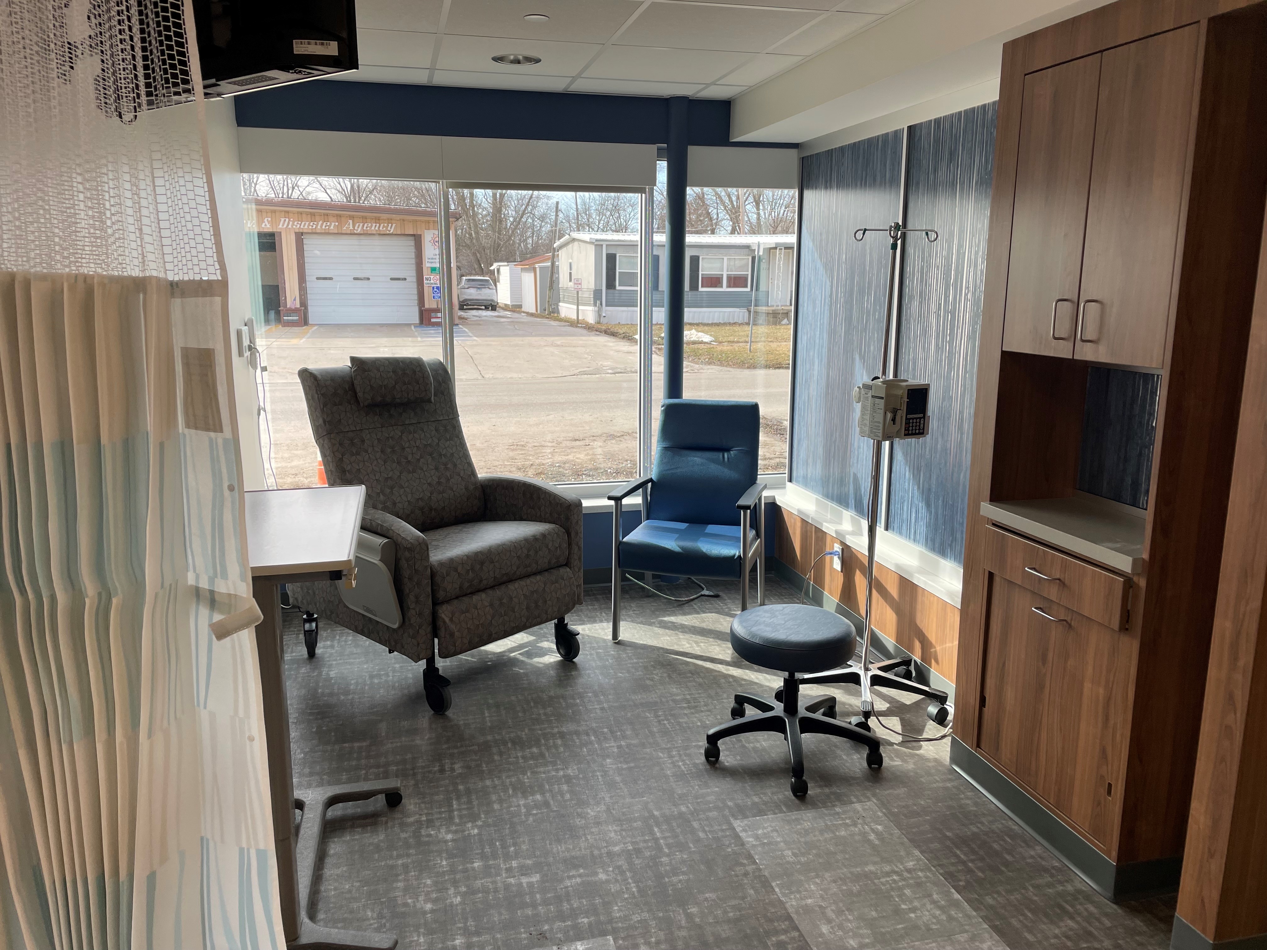 A room in the Infusion Center for Patients