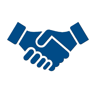 Blue Handshake Logo